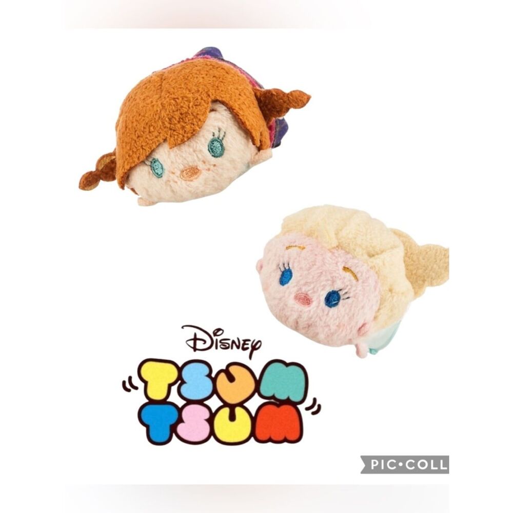 Disney Tsum Tsum Plush Lot Anna Elsa Frozen Mini Plush Set